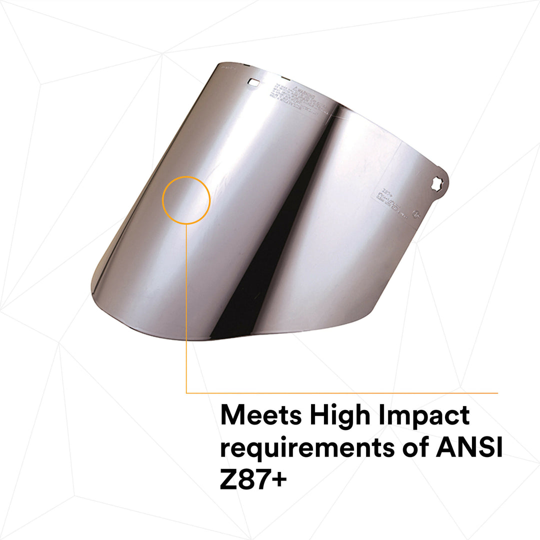 3M Aluminized Polycarbonate Molded Clear Faceshield Window,82504-00000