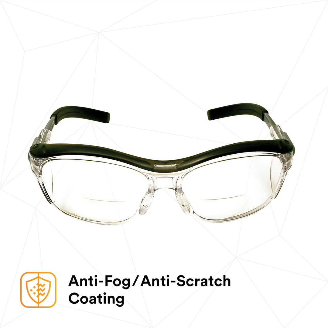 3M Nuvo Protective Eyewear 11436-00000-20 Clear Lens, Grey Frame