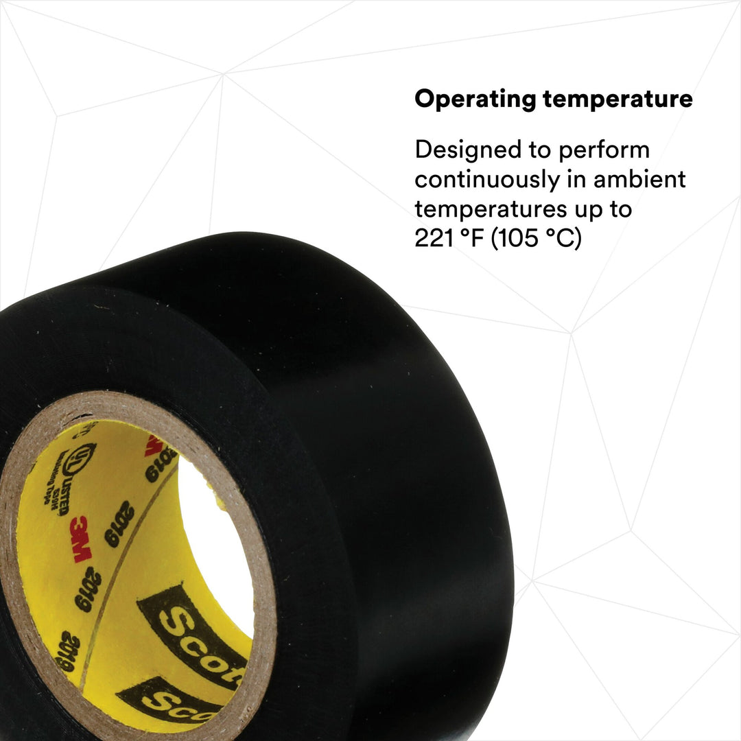 Scotch® Super 33+ Vinyl Electrical Tape, 3/4 in x 20 ft, Black, 10
rolls/carton