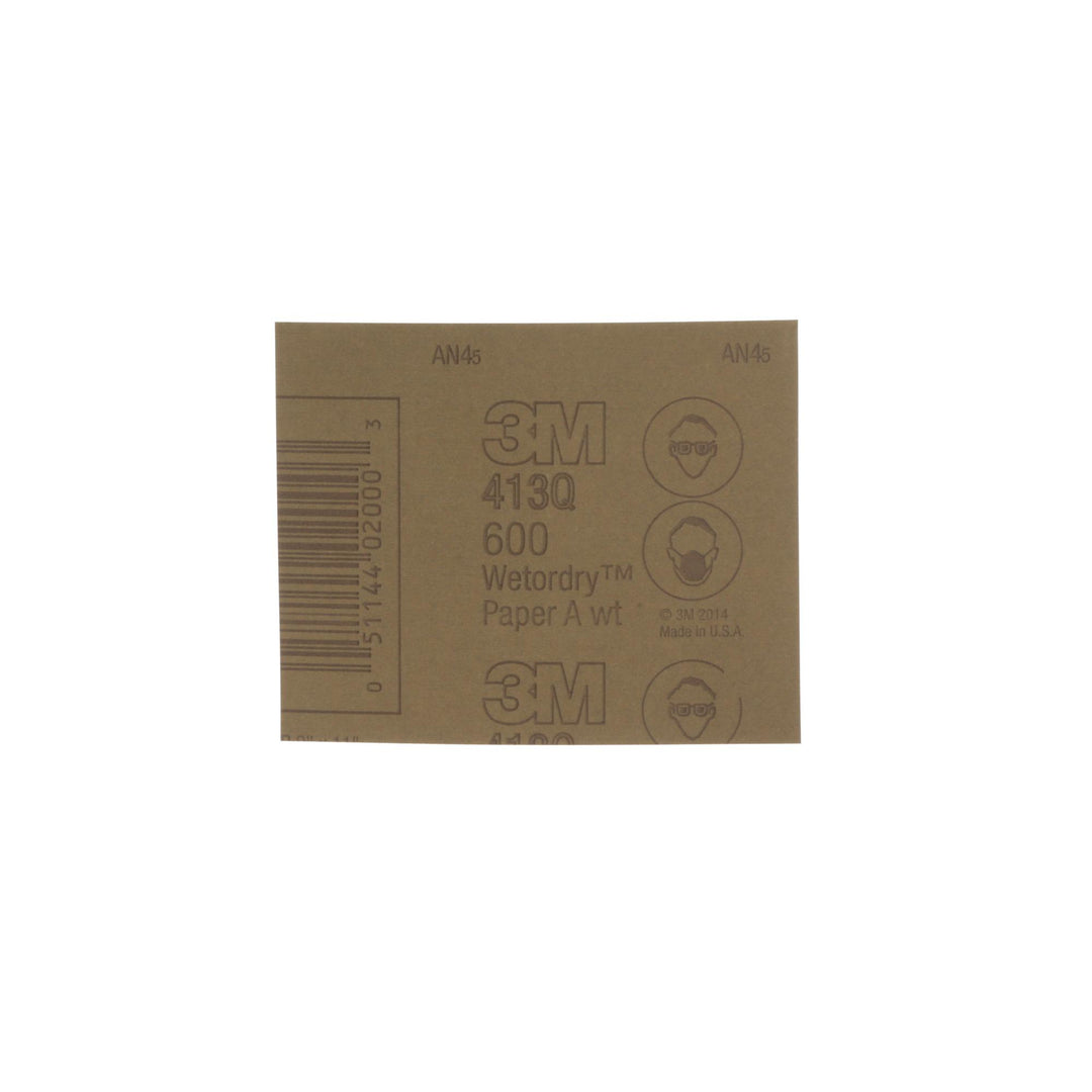 3M Wetordry Abrasive Sheet 431Q, 600, 4 1/2 in x 5 1/2 in, 1000 per
carton