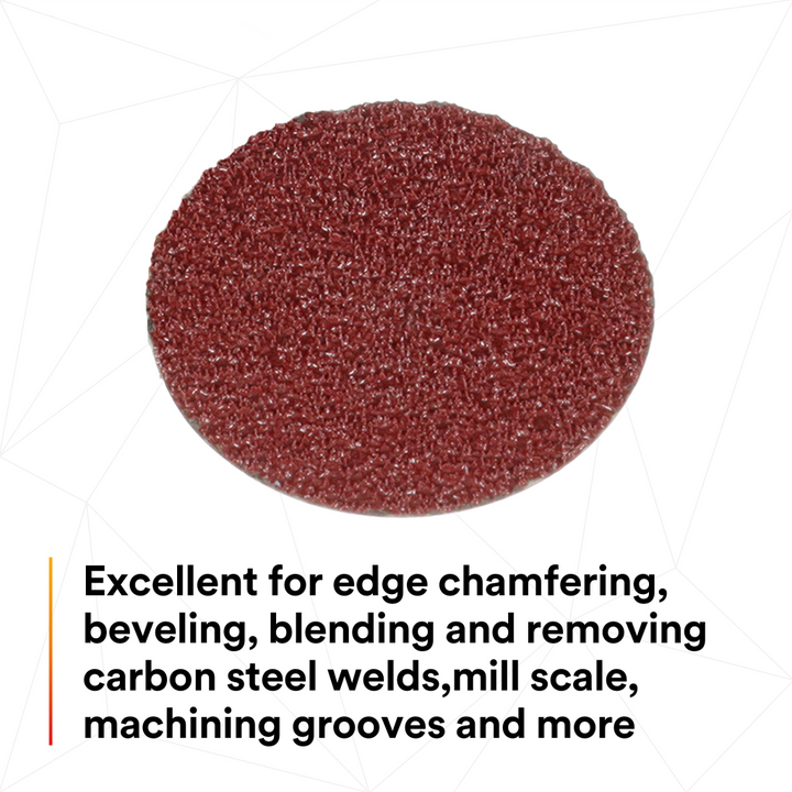 3M Cubitron II Roloc Fibre Disc 982C, 80+, TR, Red, 2 in, Die R200P,
50/Carton