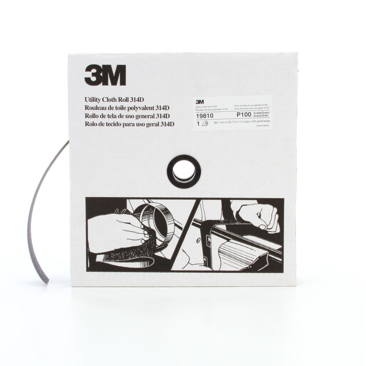 3M Utility Cloth Roll 314D, P100 J-weight, 1-1/2 in x 50 yd