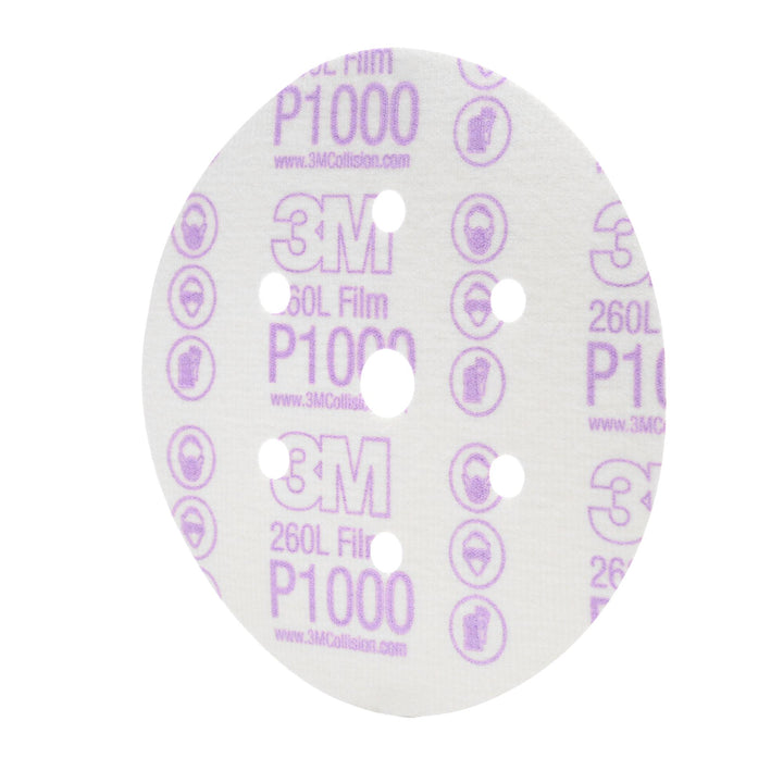 3M Hookit Finishing Film Abrasive Disc 260L, 01069, 6 in, Dust Free,
P1000