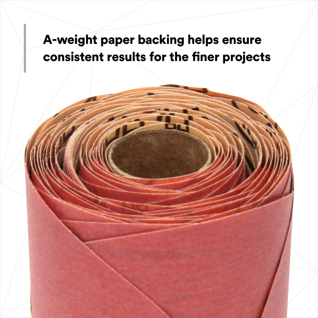 3M Red Abrasive Stikit Disc, 01109, 6 in, P320 grade, 100 discs per
roll