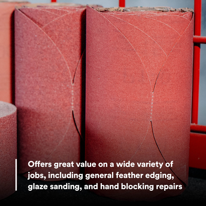 3M Red Abrasive Stikit Disc, 01112, 6 in, P180 grade, 100 discs per
roll