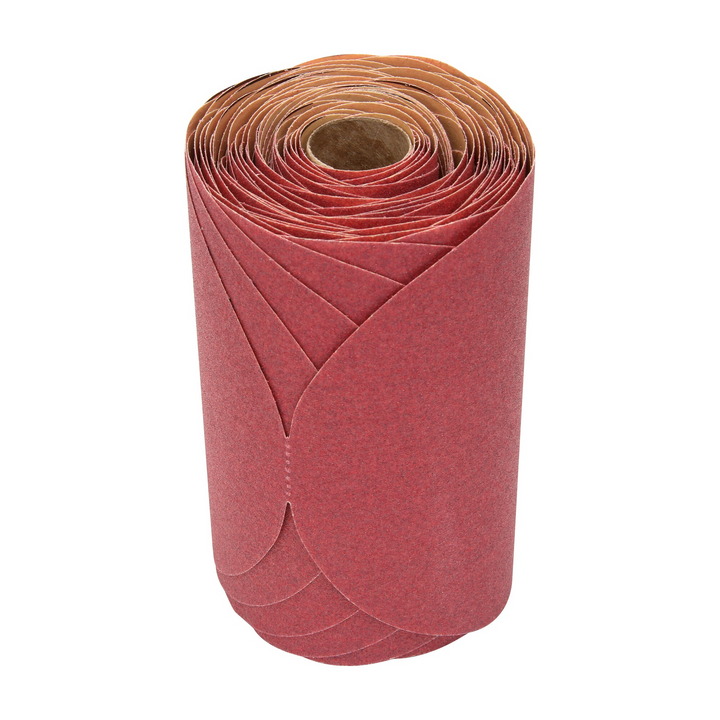 3M Red Abrasive Stikit Disc, 01114, 6 in, P120 grade, 100 discs per
roll