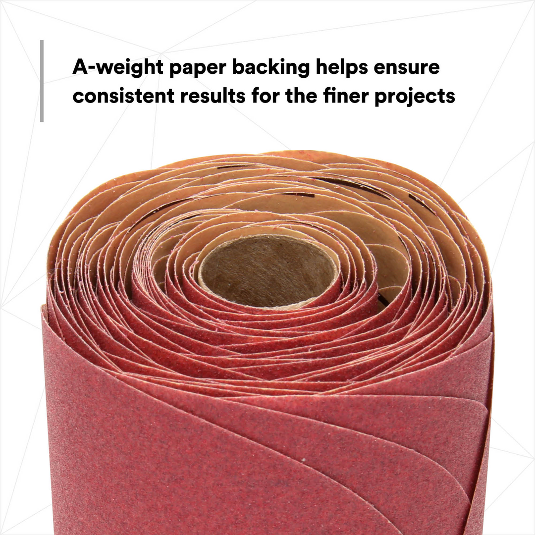 3M Red Abrasive Stikit Disc, 01114, 6 in, P120 grade, 100 discs per
roll