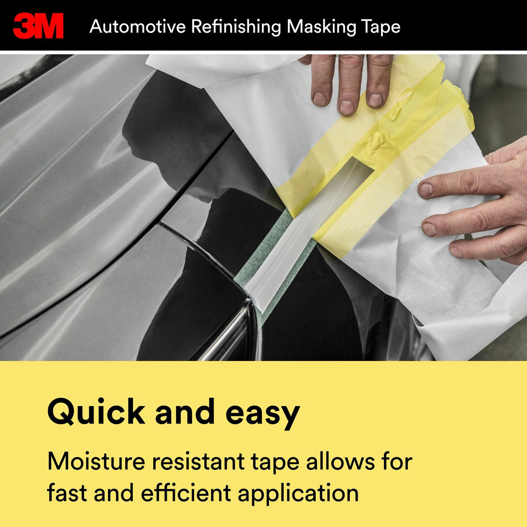 3M Automotive Refinish Masking Tape, 03423, 18 mm x 32 m