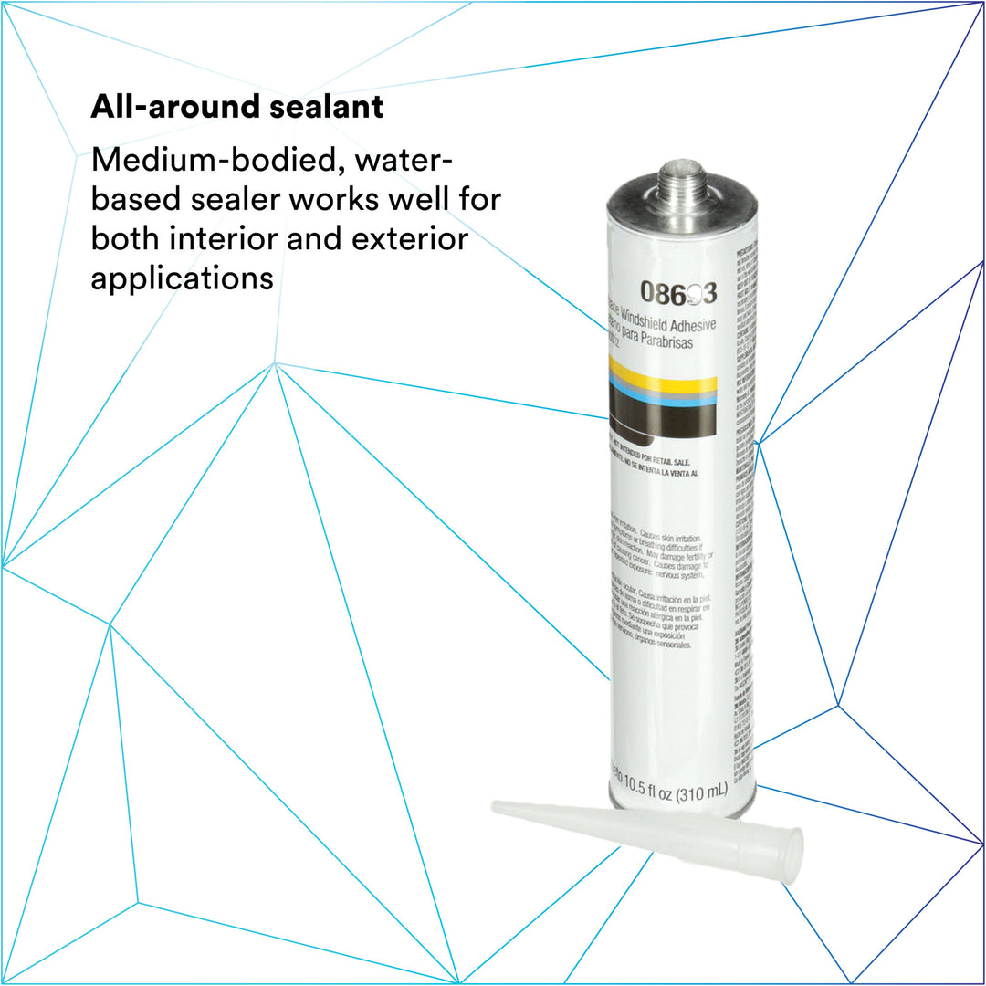 3M Auto Glass Urethane Windshield Adhesive, 08693, 10.5 fl ozCartridge