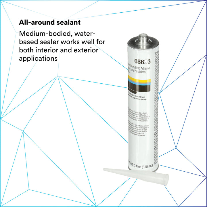 3M Auto Glass Urethane Windshield Adhesive, 08693, 10.5 fl ozCartridge