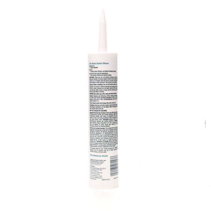3M Marine Grade Silicone Sealant, PN08027, White, 304 mL Cartridge