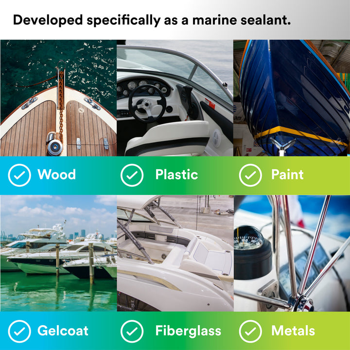 3M Marine Grade Silicone Sealant, PN08027, White, 304 mL Cartridge