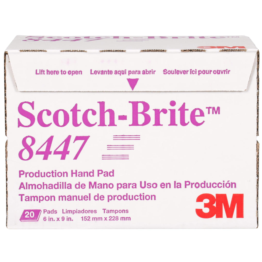 Scotch-Brite Production Hand Pad 8447, HP-HP, A/O Very Fine, Maroon, 6
in x 9 in