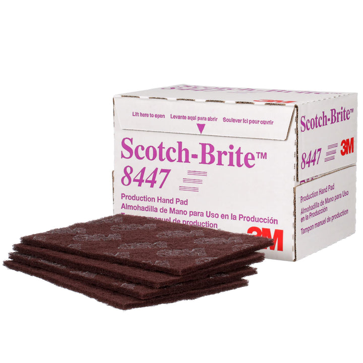 Scotch-Brite Production Hand Pad 8447, HP-HP, A/O Very Fine, Maroon, 6
in x 9 in