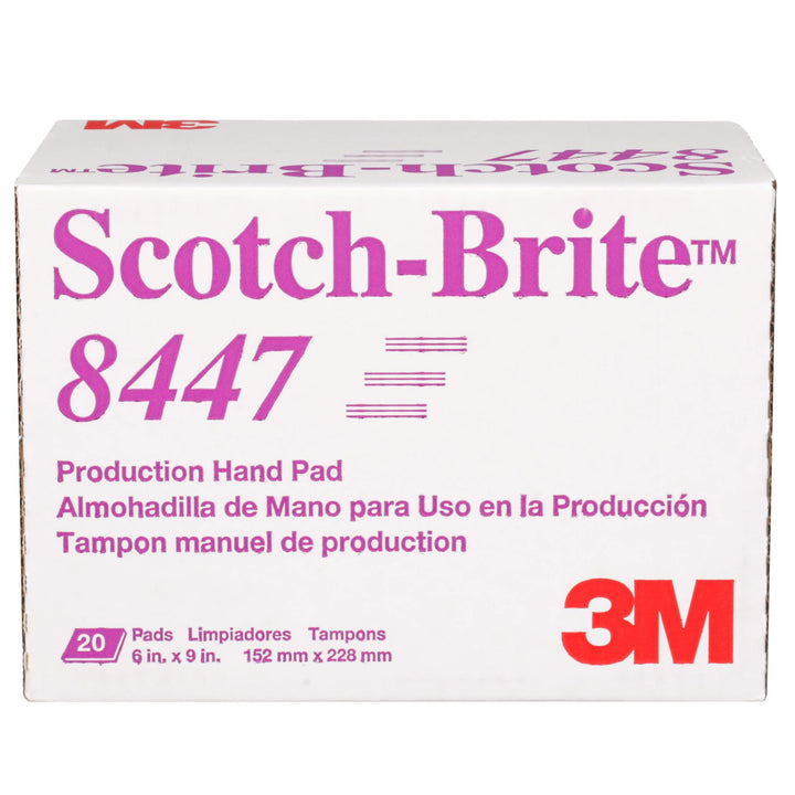 Scotch-Brite Production Hand Pad 8447, HP-HP, A/O Very Fine, Maroon, 6
in x 9 in