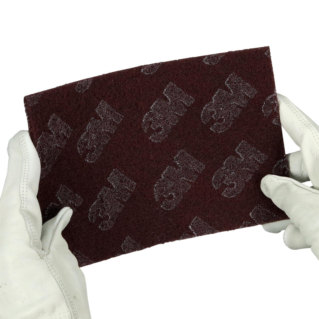 Scotch-Brite Production Hand Pad 8447, HP-HP, A/O Very Fine, Maroon, 6
in x 9 in