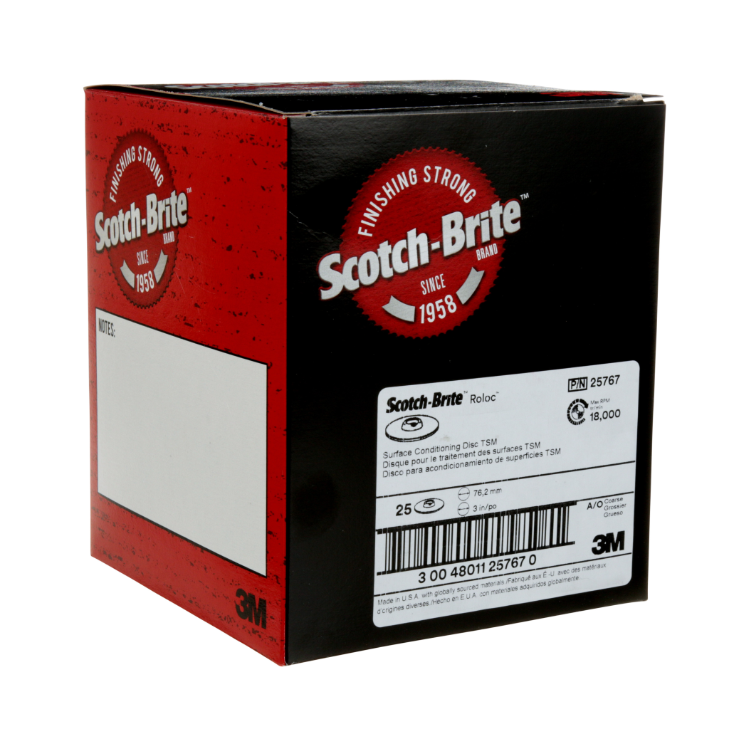 Scotch-Brite Roloc Surface Conditioning Disc, SC-DM, A/O Coarse, TSM,
3 in