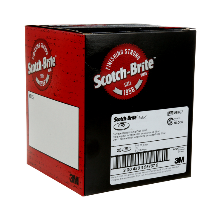 Scotch-Brite Roloc Surface Conditioning Disc, SC-DM, A/O Coarse, TSM,
3 in