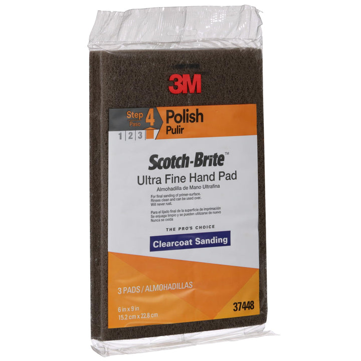 Scotch-Brite Hand Pad 7448, 37448, HP-HP, SiC Ultra Fine, Gray, 9 in x 6 in