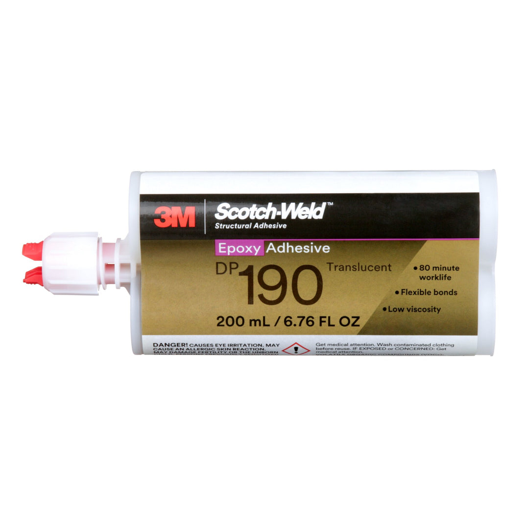 3M Scotch-Weld Epoxy Adhesive DP190, Translucent, 200 mL Duo-Pak