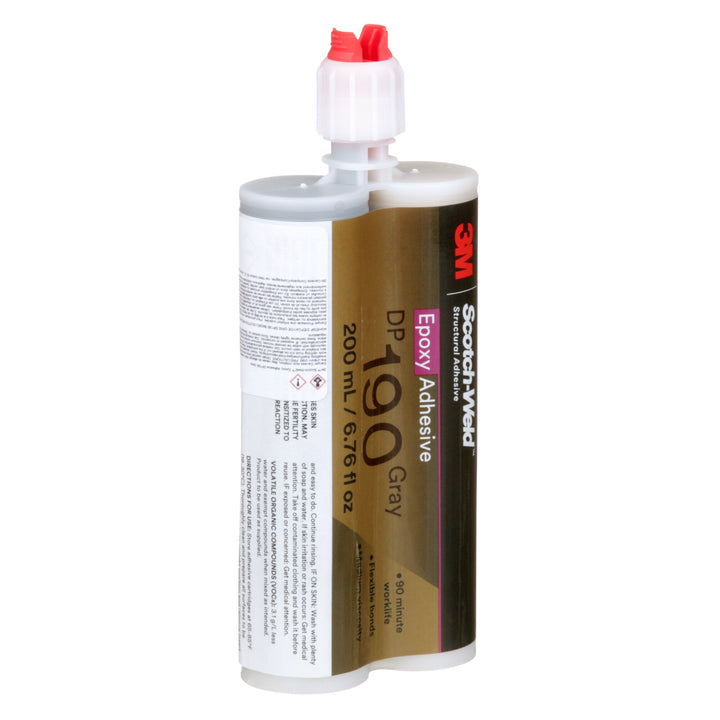3M Scotch-Weld Epoxy Adhesive DP190, Gray, 200 mL Duo-Pak