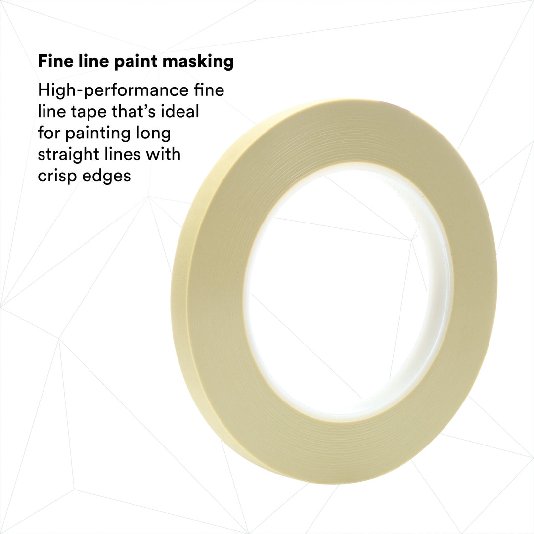 Scotch® Fine Line Tape 218, Green, 3/8 in x 60 yd, 5.0 mil