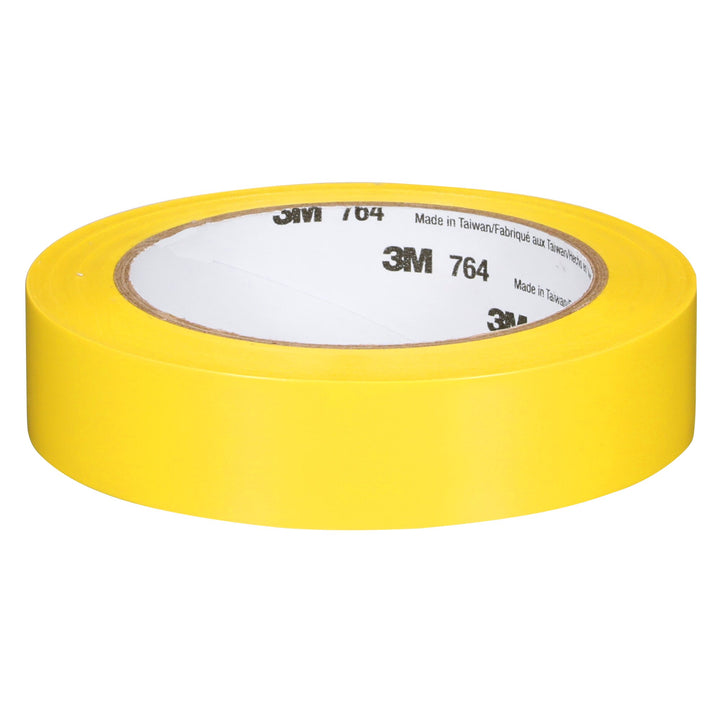 3M General Purpose Vinyl Tape 764, Yellow, 1 in x 36 yd, 5 mil, 36 Roll/Case