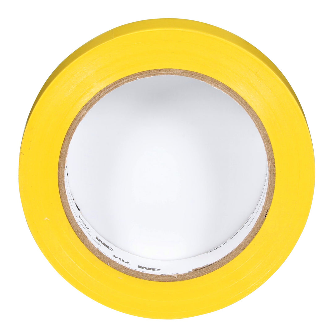 3M General Purpose Vinyl Tape 764, Yellow, 1 in x 36 yd, 5 mil, 36 Roll/Case