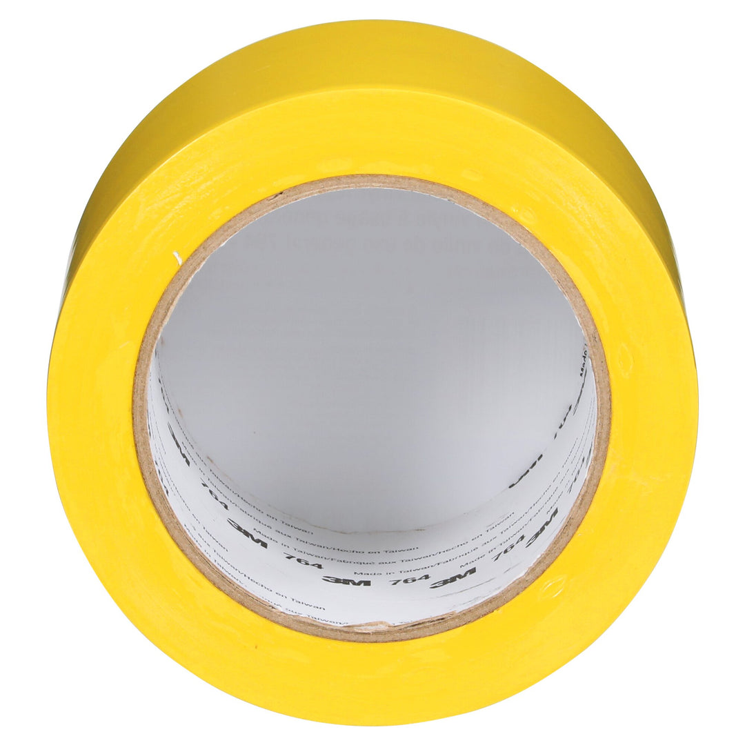 3M General Purpose Vinyl Tape 764, Yellow, 3 in x 36 yd, 5 mil, 12 Roll/Case