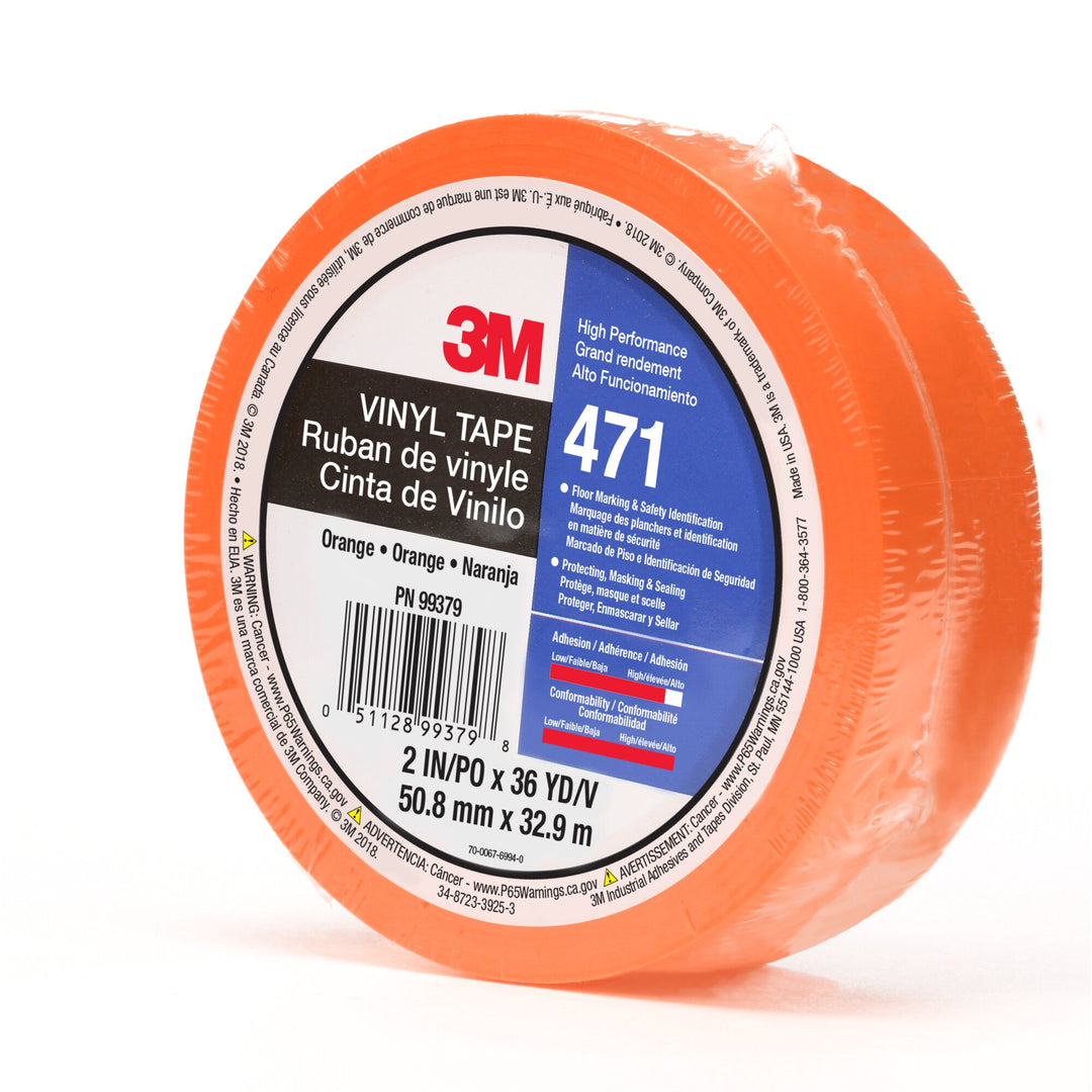 3M General Purpose Vinyl Tape 764, Red, 1 in x 36 yd, 5 mil, 36 Roll/Case