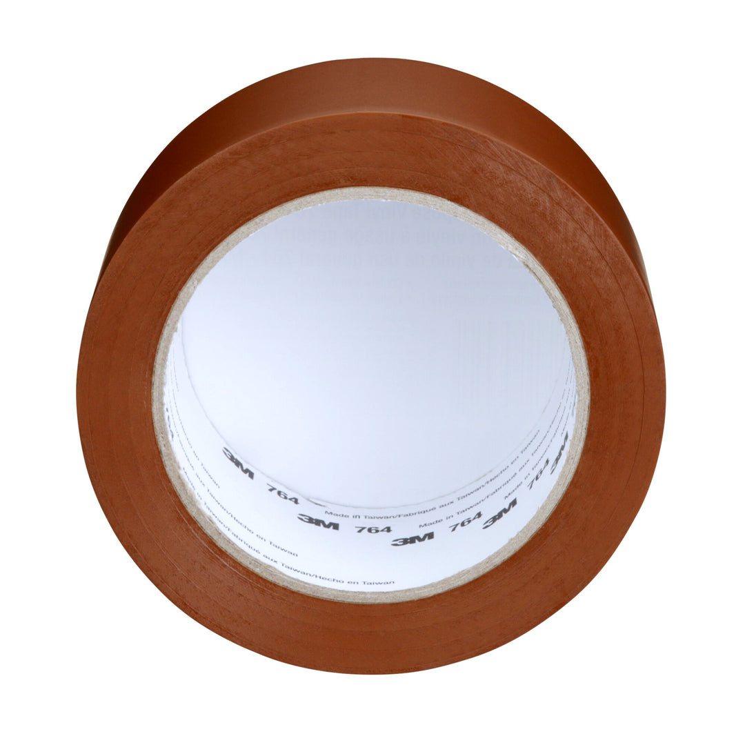3M General Purpose Vinyl Tape 764, Brown, 2 in x 36 yd, 5 mil, 24 Roll/Case
