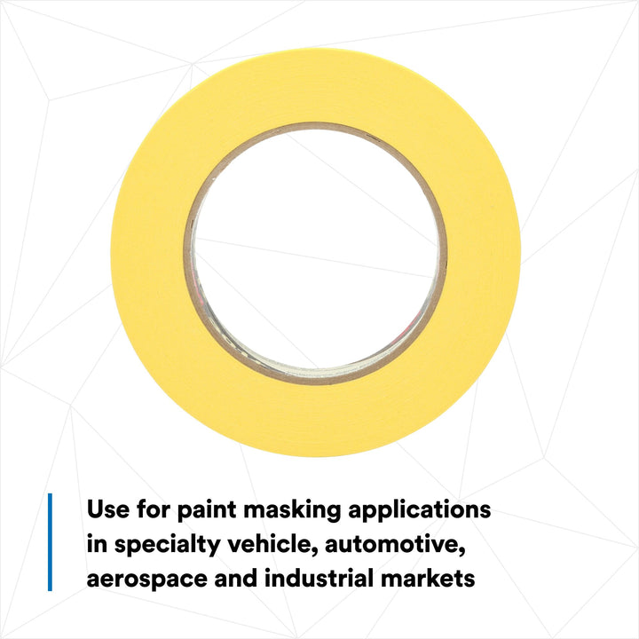 3M Performance Yellow Masking Tape 301+, 24 mm x 55 m, 6.3 mil
