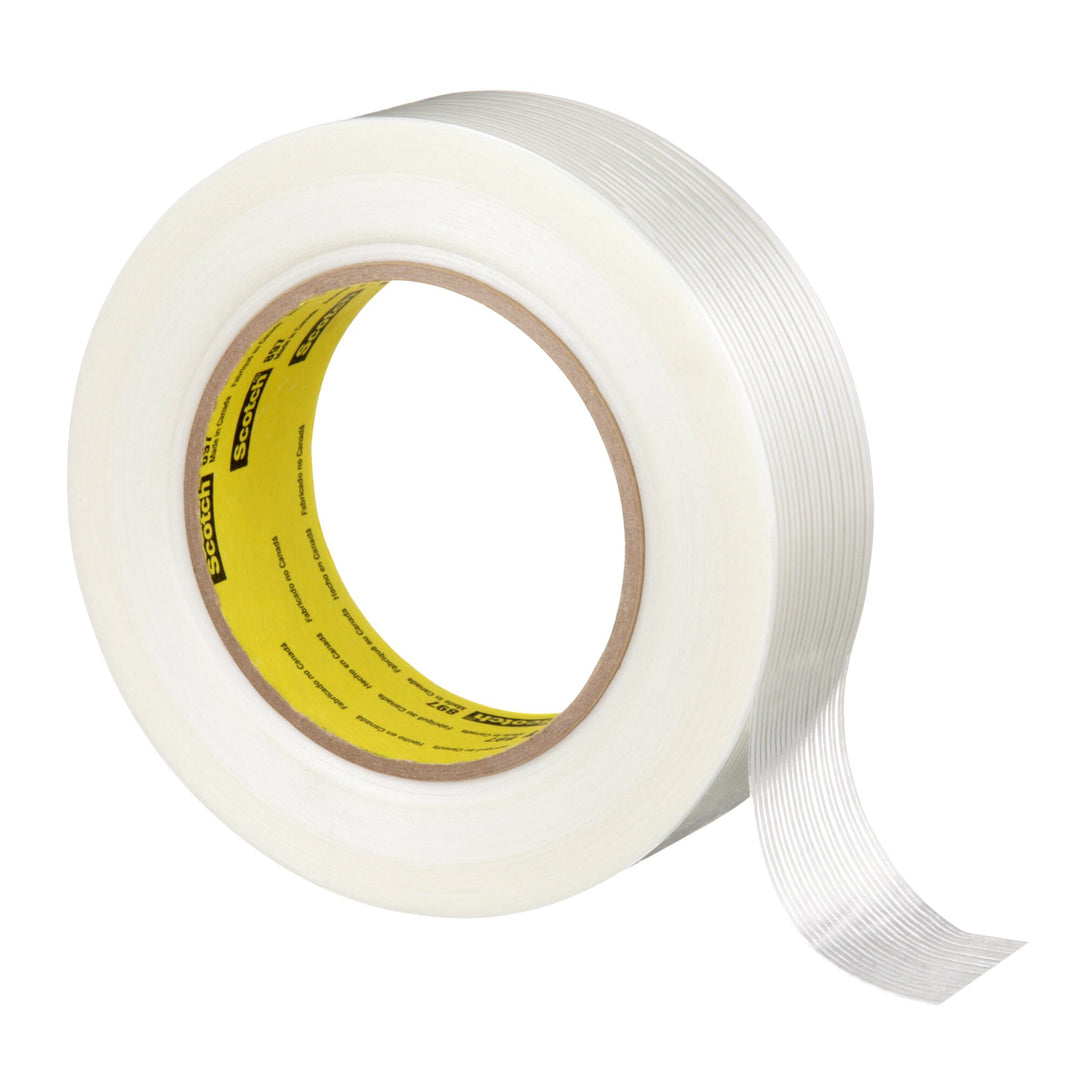 Scotch® Filament Tape 897, Clear, 36 mm x 55 m, 5 mil