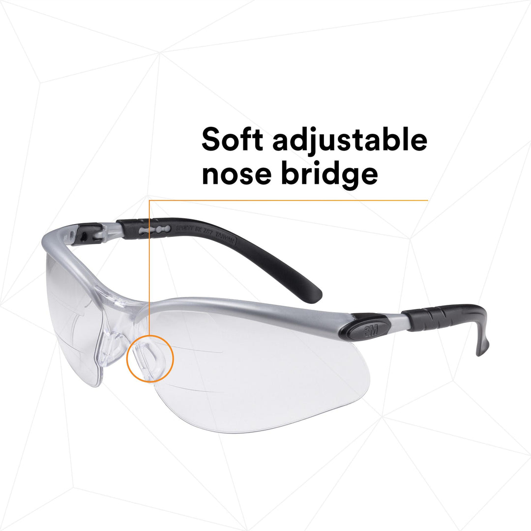 3M BX Dual Reader Protective Eyewear 11458-00000-20, Clear Anti-Fog
Lens
