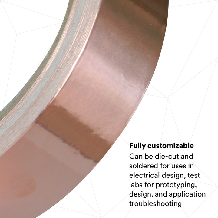 3M EMI Copper Foil Shielding Tape 1181, 1 in x 18 yd (25,40 mm x 16,5
m)