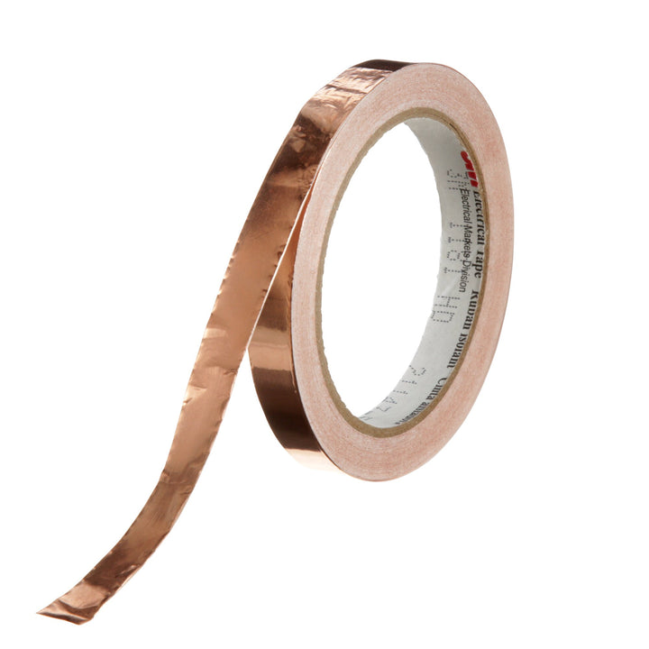 3M EMI Copper Foil Shielding Tape 1181, 1/2 in x 18 yd (12.70 mm x 16.5
m)