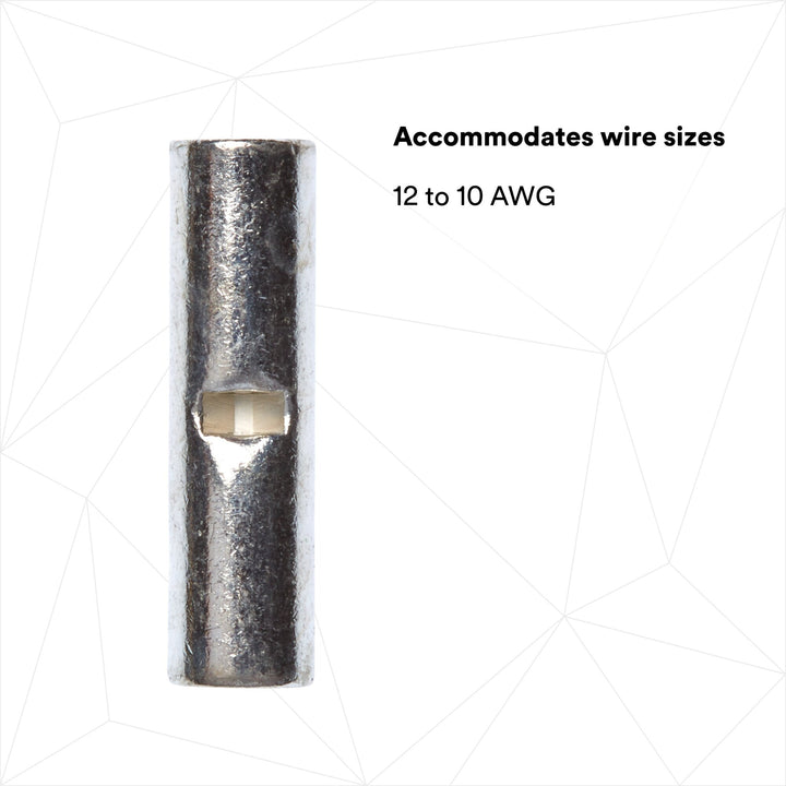 3M Scotchlok Butt Connector, Non-Insulated Seamless M10BCK, 12-10 AWG