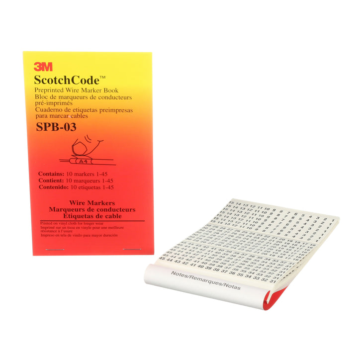 3M ScotchCode Pre-Printed Wire Marker Book SPB-03