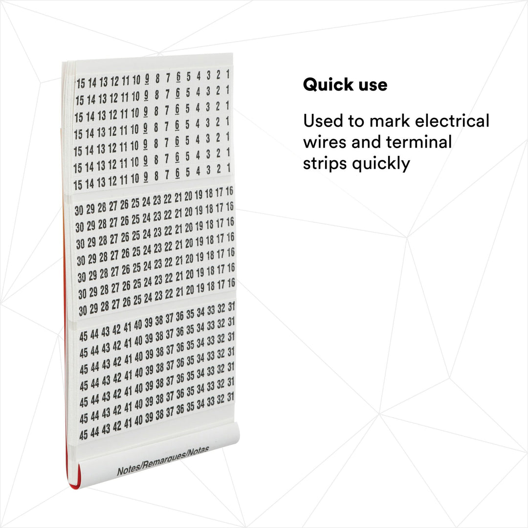 3M ScotchCode Pre-Printed Wire Marker Book SPB-03