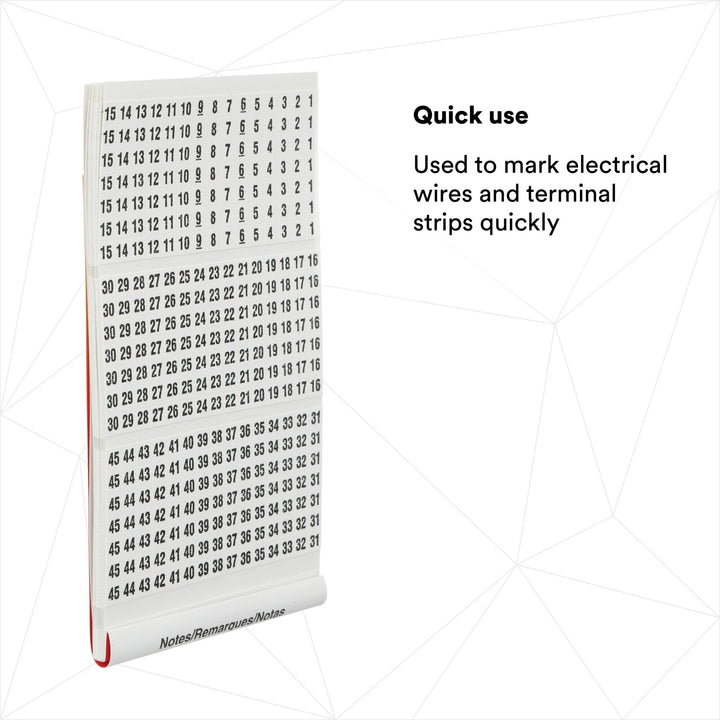 3M ScotchCode Pre-Printed Wire Marker Book SPB-03