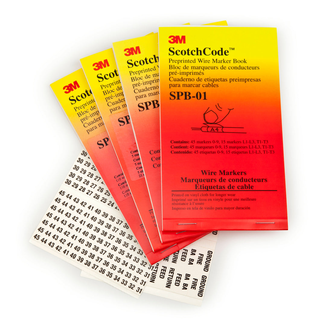 3M ScotchCode Pre-Printed Wire Marker Book SPB-04