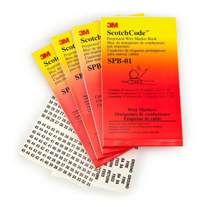 3M ScotchCode Pre-Printed Wire Marker Book SPB-12