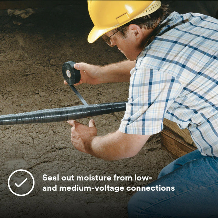 Scotch® Linerless Rubber Splicing Tape 130C, 1 in x 10 ft, Black, 1
roll/carton