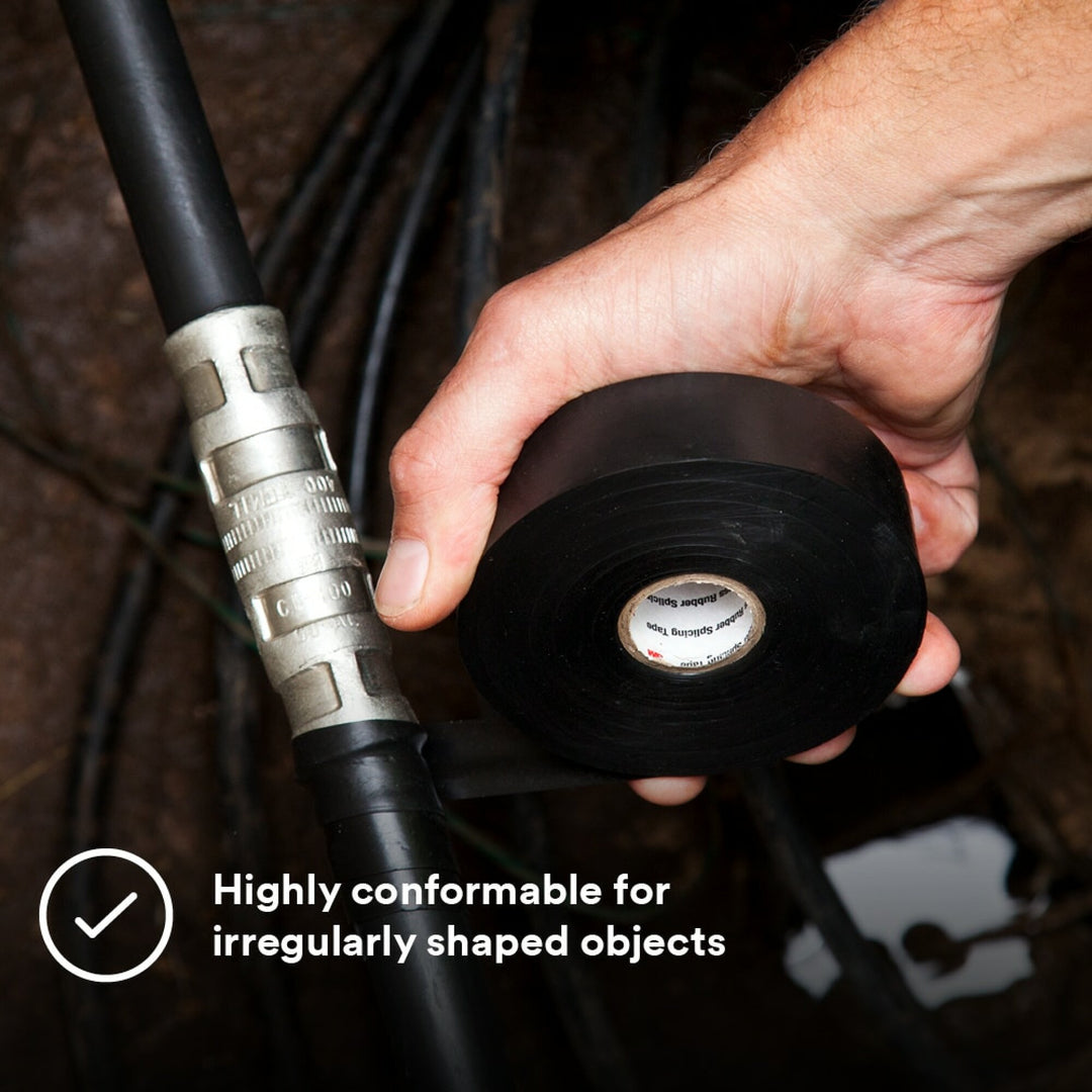 Scotch® Linerless Rubber Splicing Tape 130C, 1 in x 10 ft, Black, 1
roll/carton