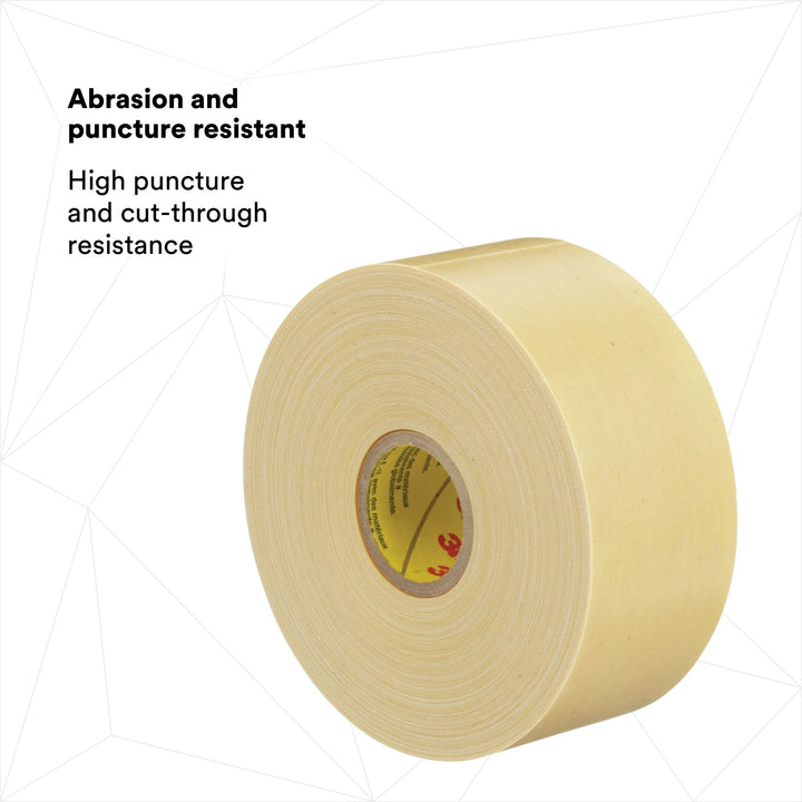 Scotch® Varnished Cambric Tape 2520, 1-1/2 in x 36 yd, Yellow, 24 rolls