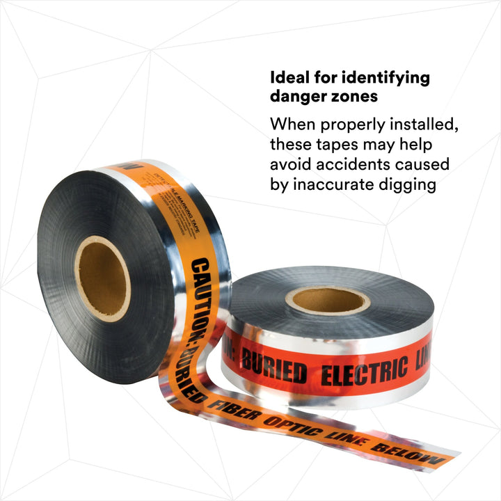 Scotch® Detectable Buried Barricade Tape 406, CAUTION BURIED ELECTRICLINE BELOW
