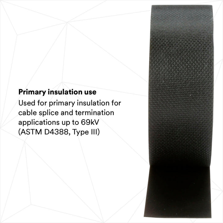 Scotch® Rubber Splicing Tape 23, 1-1/2 in x 30 ft, Black, 1 roll/carton