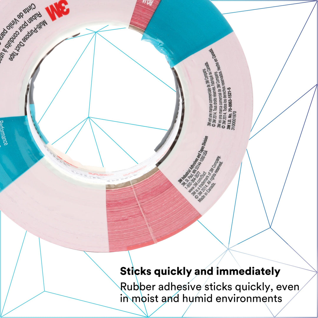 3M Multi-Purpose Duct Tape 3900, Red, 48 mm x 54.8 m, 7.6 mil, 24Roll/Case