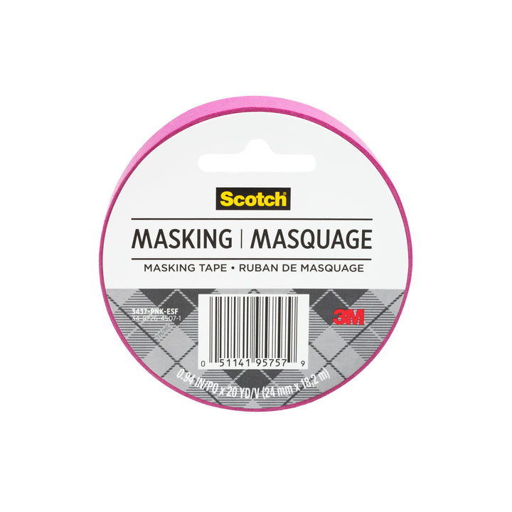 Scotch® Expressions Masking Tape 3437-PNK-ESF, Fuchsia
