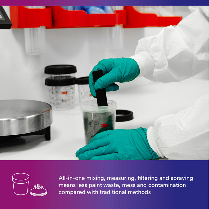 3M PPS Lid & Liner Kit, 16000, Standard (22 fl oz), 200 Micron Filter